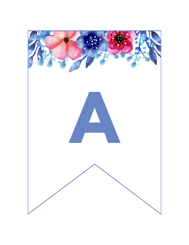 Free Printable Floral Banner Letters