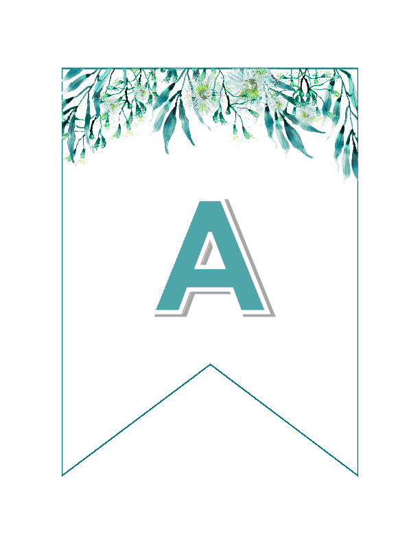 Greenery Leaves Flag Banner Printable