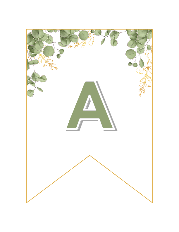 Eucalyptus Flag Banner Printable