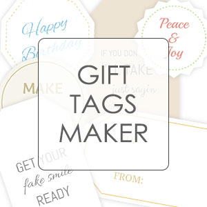 gift and favor tags maker