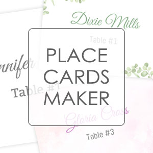 tent and place cards generator