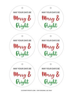 May your Days be Merry and Bright Gift Tags