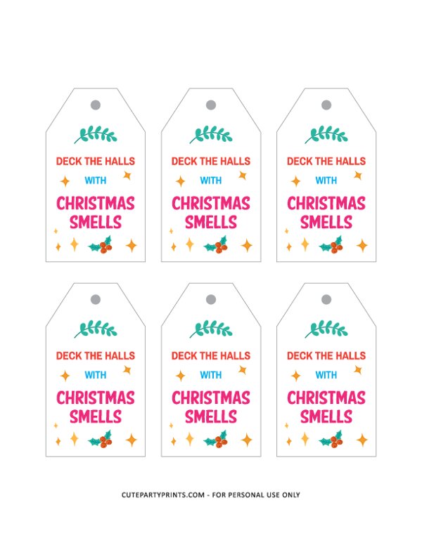 Christmas Gift Tags for Scents