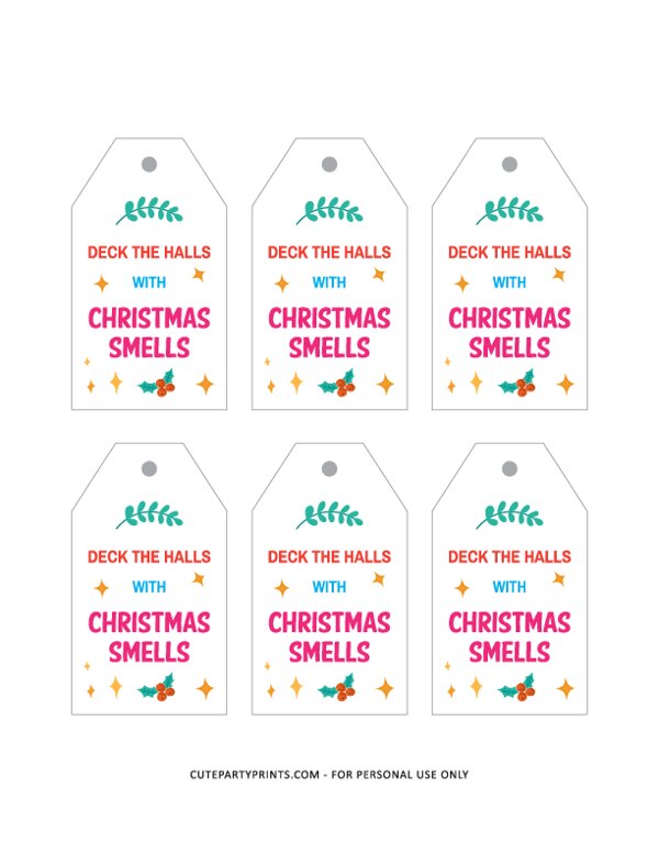 Christmas Gift Tags for Scents