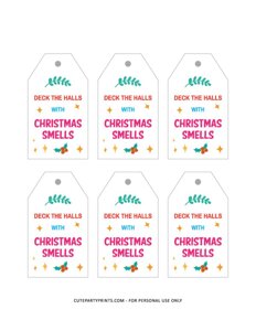 Christmas Gift Tags for Scents