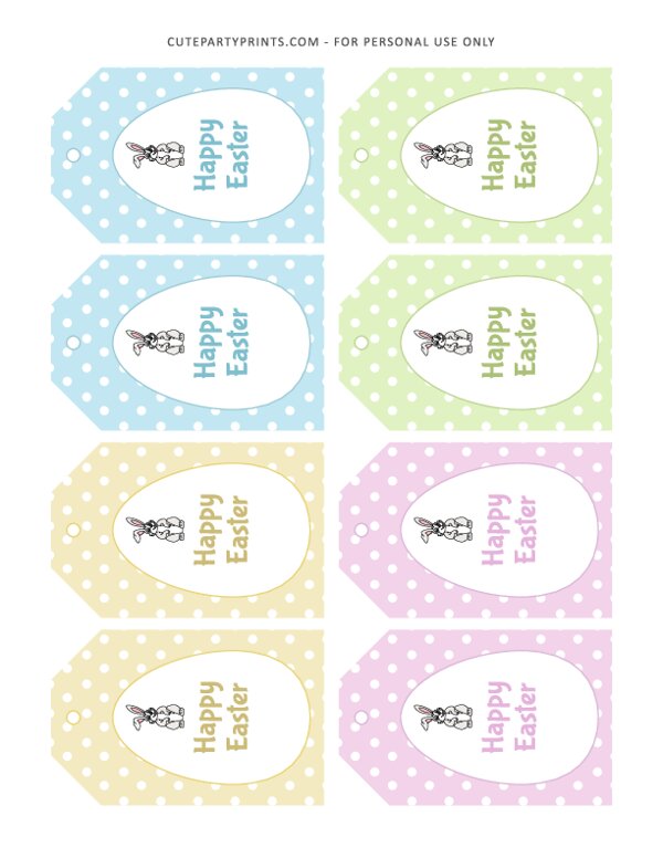 Easter Gift Tags Template