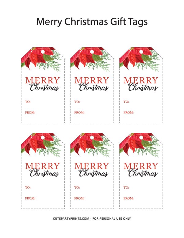 Merry Christmas Gift Tags