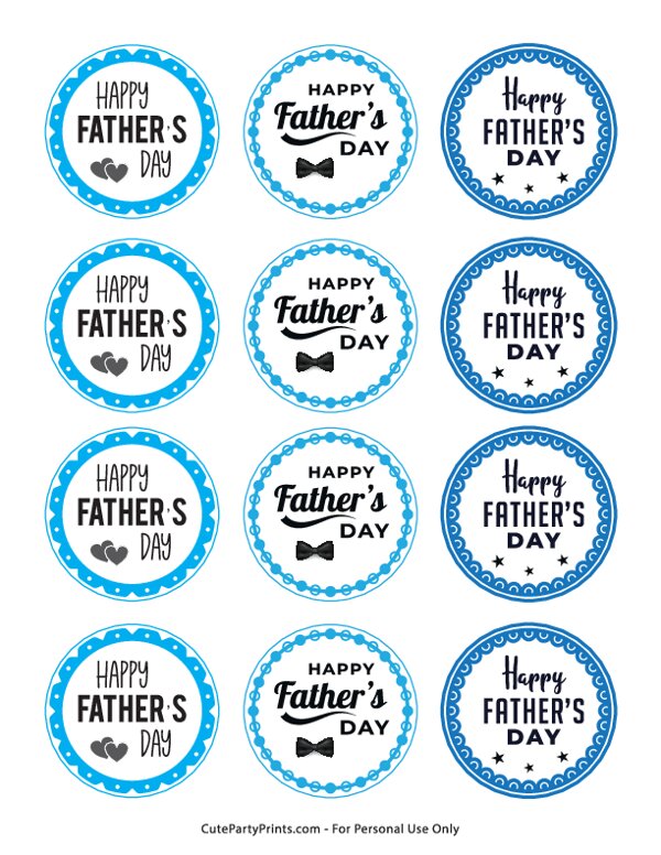 Fathers Day Cupcake Toppers