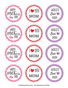 Mothers Day Cupcake Toppers