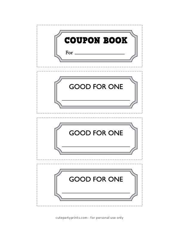 Minimalist Coupon Book