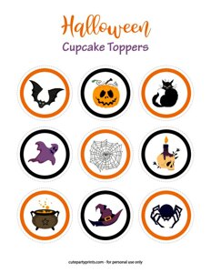 Halloween Cupcake Topper Template