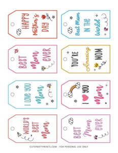 Mothers Day Gift Tags