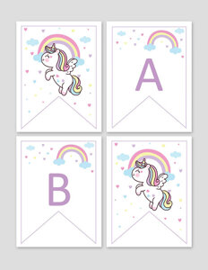 Printable Unicorn Banner