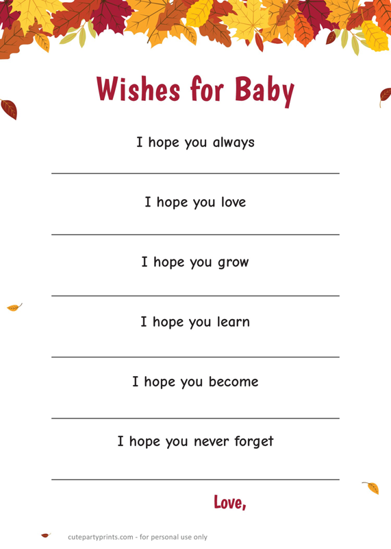 Fall Wishes for Baby