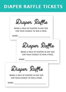 Diaper Raffle Tickets