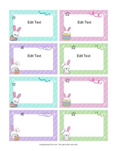 Easter Bunny Name Tags