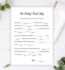 Baby Mad Libs