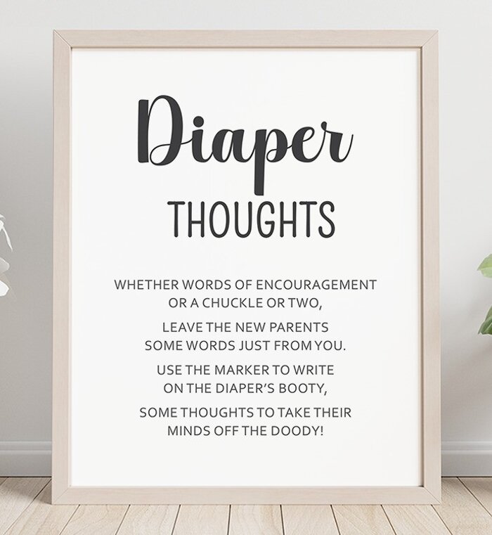Diaper Thoughts Sign