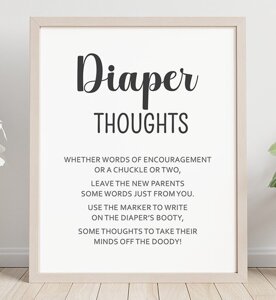Diaper Thoughts Sign