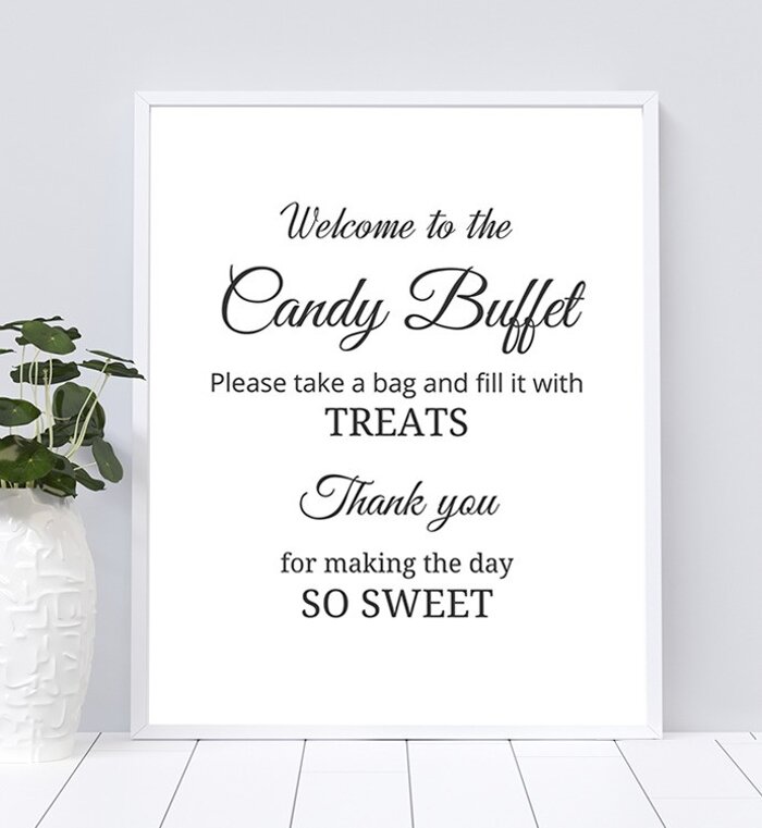 Candy Buffet Sign, Candy Bar