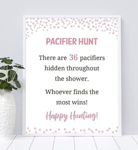 Blush Pink Pacifier Hunt (Editable)