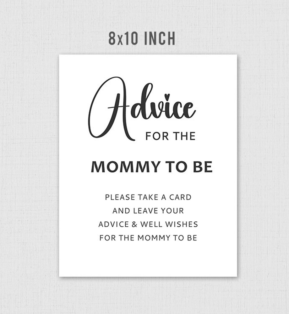 Advice for Mom to be Sign
