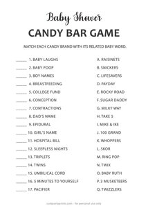 Candy Bar Game (Minimalist)