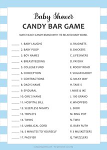 Candy Bar Match Game (Blue)