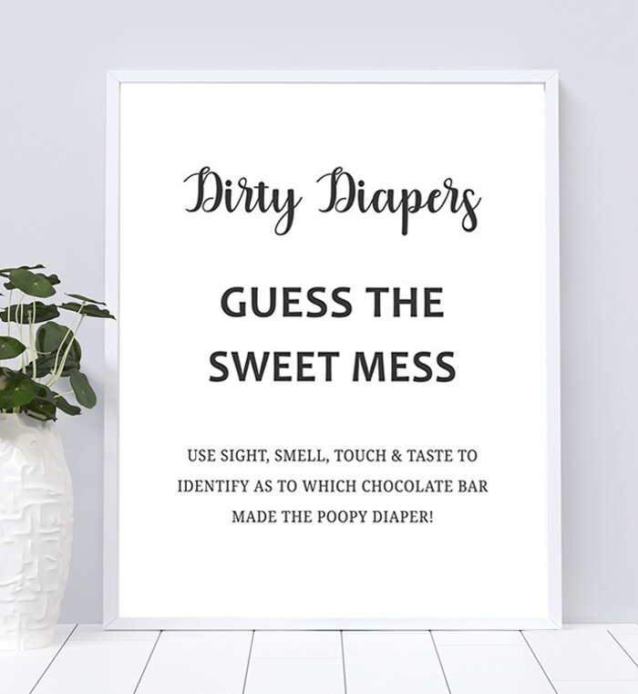 Dirty Diaper Baby Shower Game