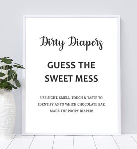 Dirty Diaper Baby Shower Game