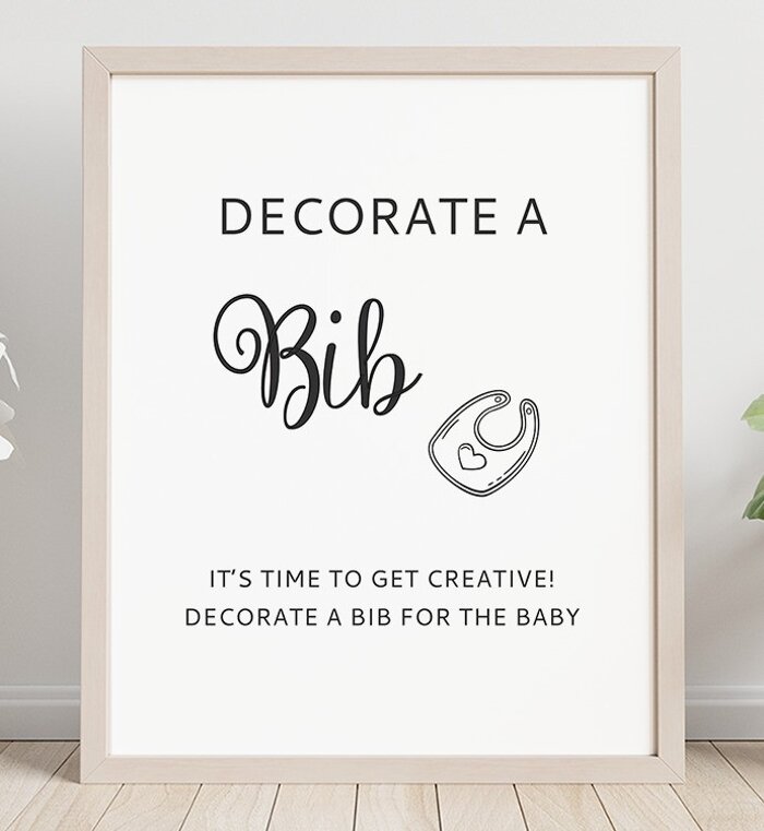 Decorate A Bib Sign