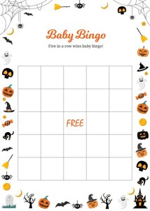 Halloween Baby Bingo Cards (Blank)