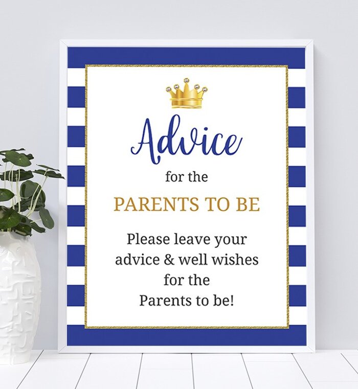 Royal Prince Advice for Parents to be Sign