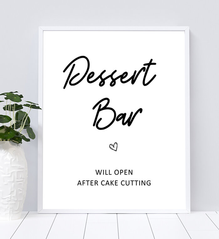 Dessert Bar will open after Cake Cutting