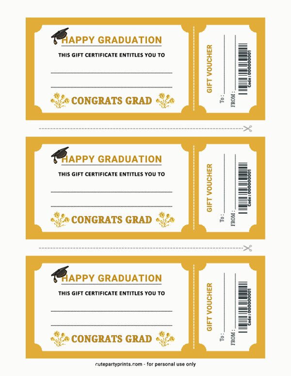 Graduation Coupons