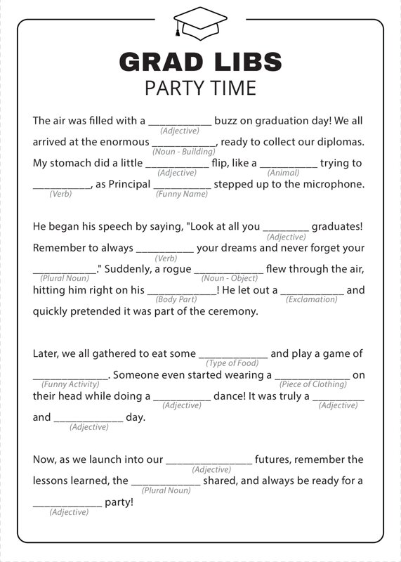 Grad Libs Party Time