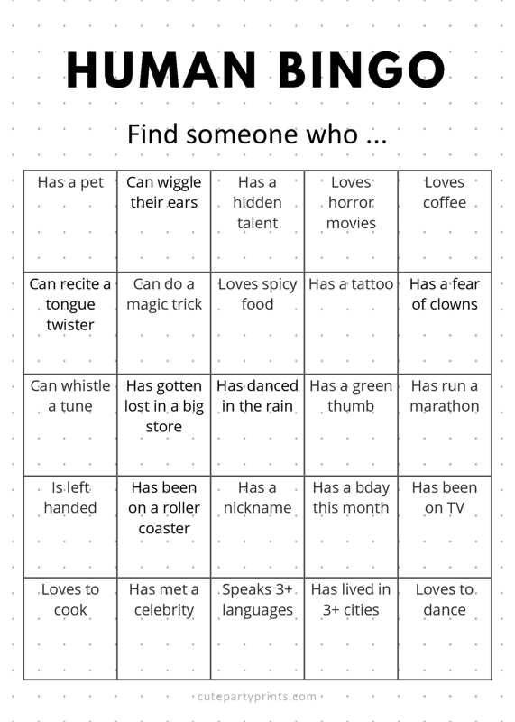Human Bingo
