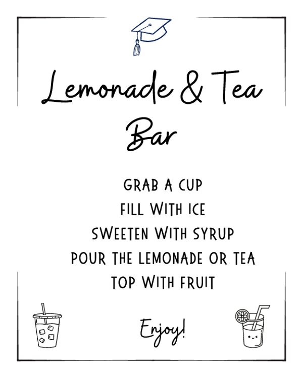 Lemonade & Tea Bar Sign