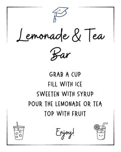 Lemonade & Tea Bar Sign