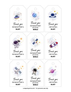Outer Space Gift Tags