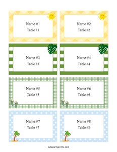 Summer Name Tags (Editable)