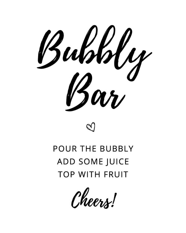 Bubbly Bar Sign