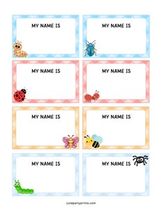 Bugs Name Tags