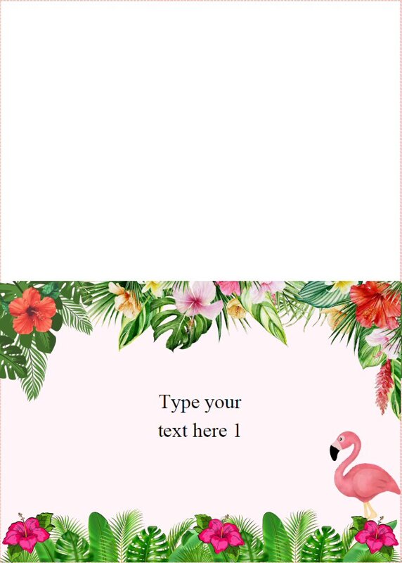Editable Flamingo Food Labels