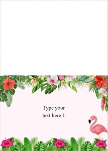 Editable Flamingo Food Labels