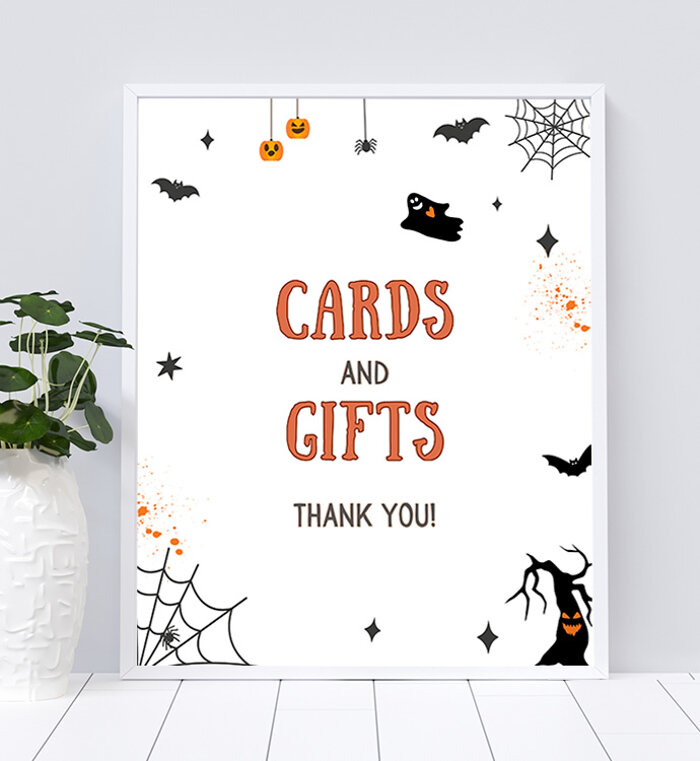 Halloween Cards and Gifts Sign