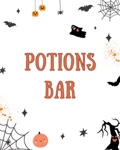 Halloween Potions Bar Sign