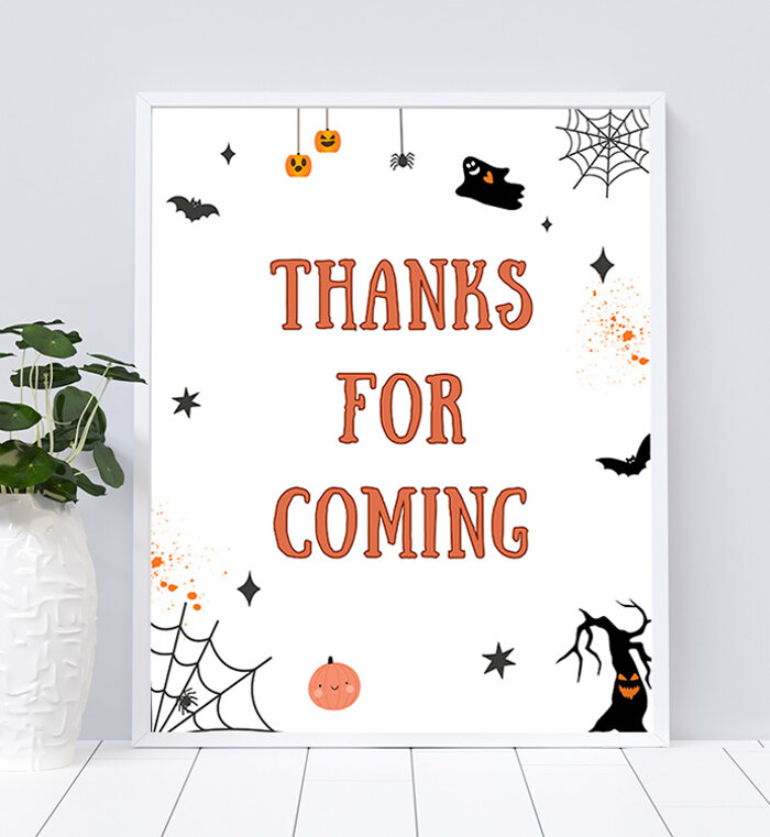 Halloween Thank you for coming Sign
