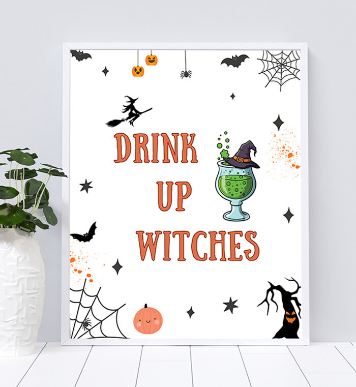 Halloween Drink up Witches Sign