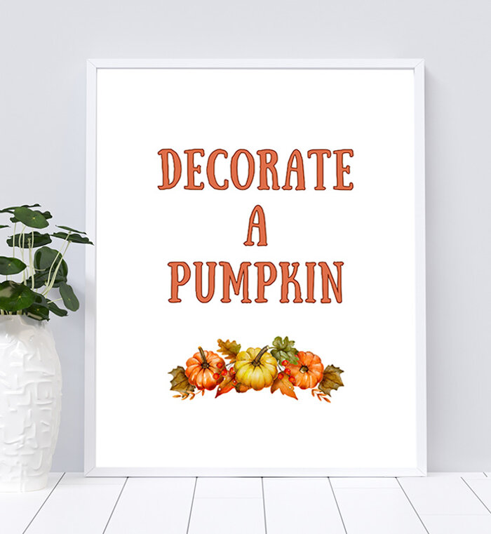 Decorate a Pumpkin Sign